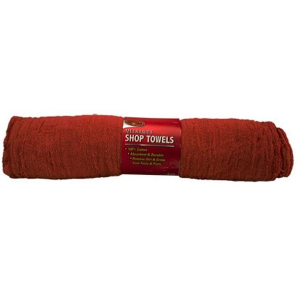 Clean Rite Clean Rite 3-536 10 Pack Red Cotton Shop Towel 157603 - main